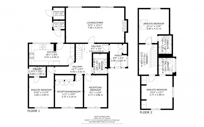 Floorplan for Hawthylands Crescent, Hailsham, East Sussex