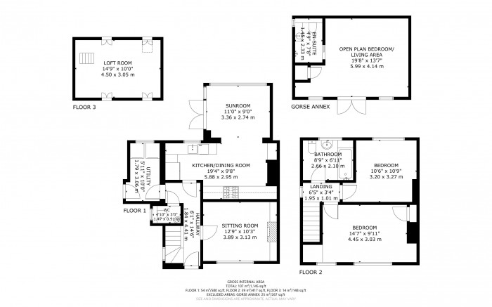 Floorplan for Cross in Hand, Heathfield, East Sussex