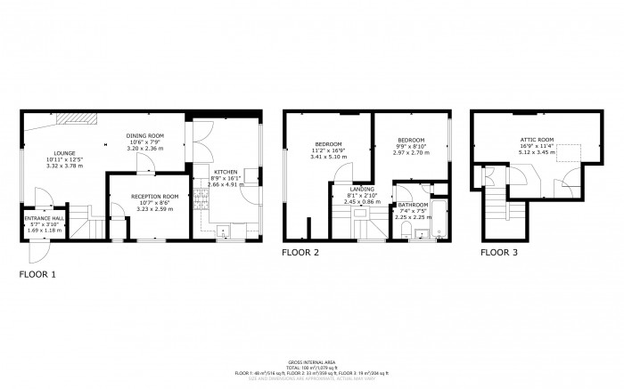 Floorplan for Lansdowne Drive, Hailsham, East Sussex
