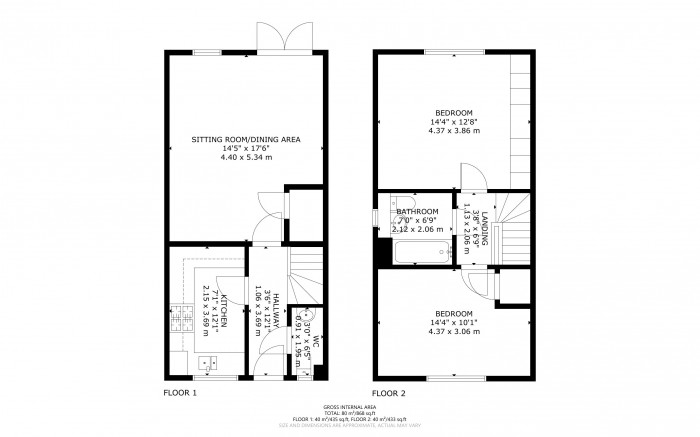 Floorplan for Kite Way, Hailsham, East Sussex