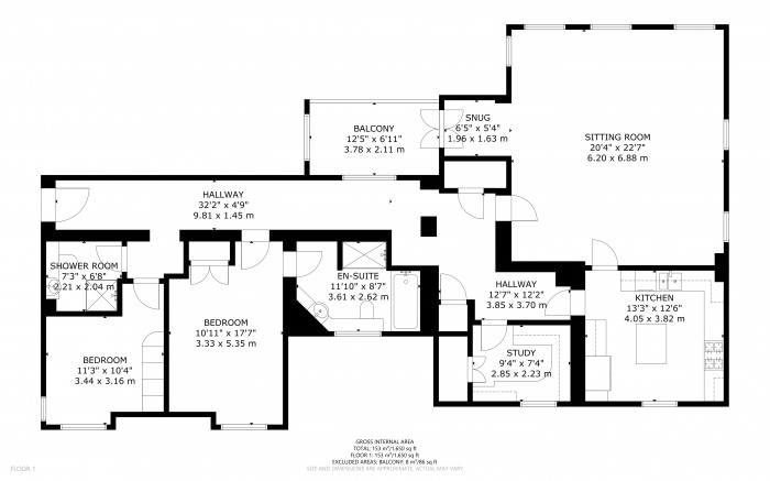 Floorplan for De Courcel Road, Brighton, East Sussex
