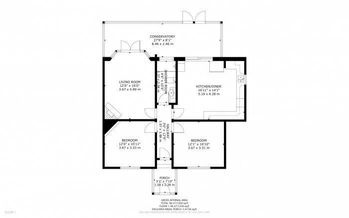 Floorplan for Wannock Drive, Polegate, East Sussex