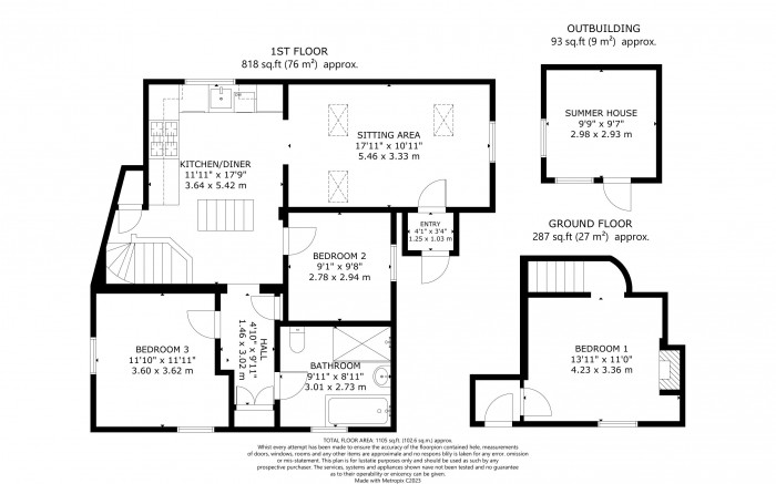 Floorplan for Cross in Hand Road, Heathfield, East Sussex