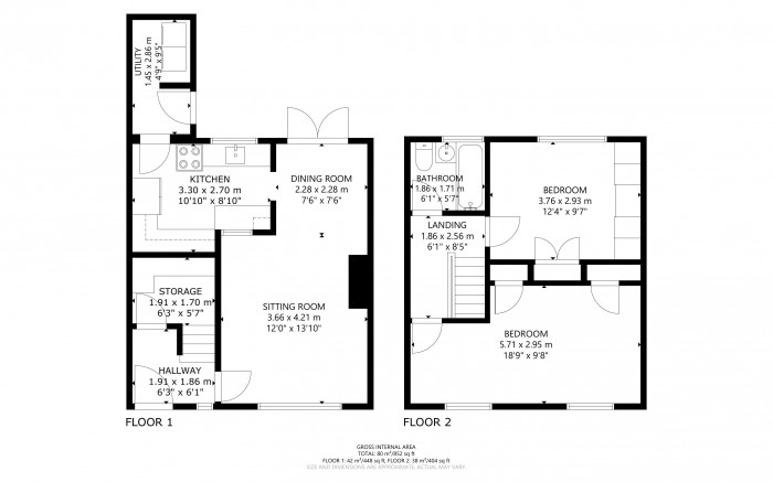 Floorplan for Avard Crescent, Eastbourne, East Sussex