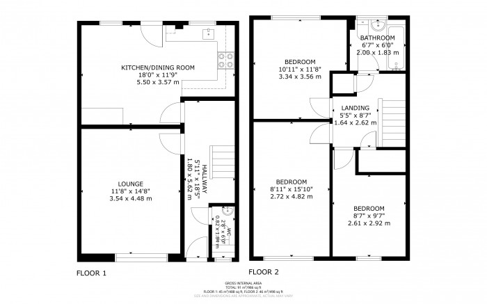 Floorplan for Croxden Way, Eastbourne, East Sussex