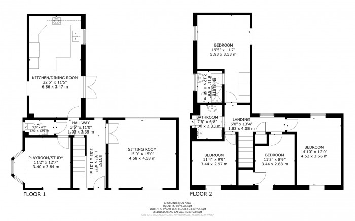 Floorplan for Solent Crescent, Hailsham, East Sussex