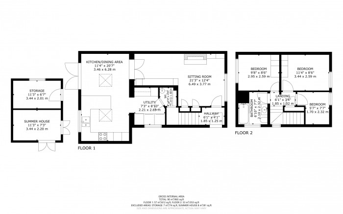Floorplan for Lansdowne Drive, Hailsham, East Sussex