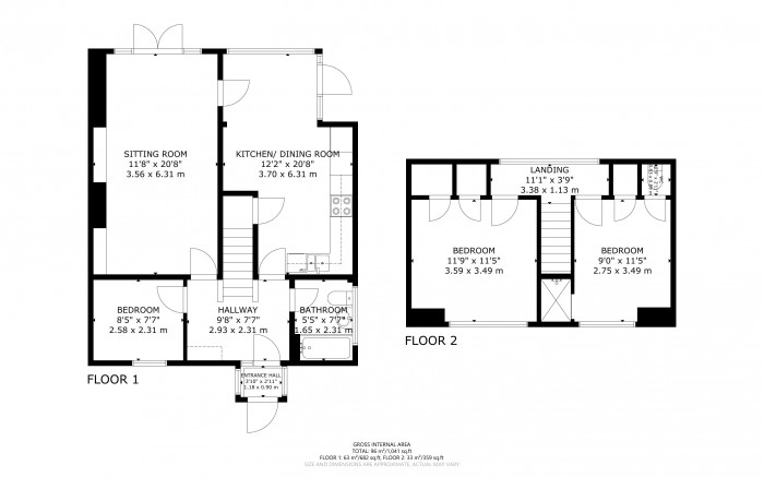 Floorplan for Levett Road, Polegate, East Sussex